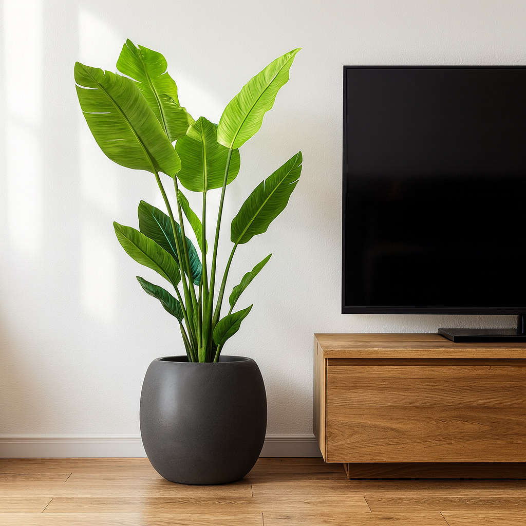 ストレリチア黒の丸陶器2